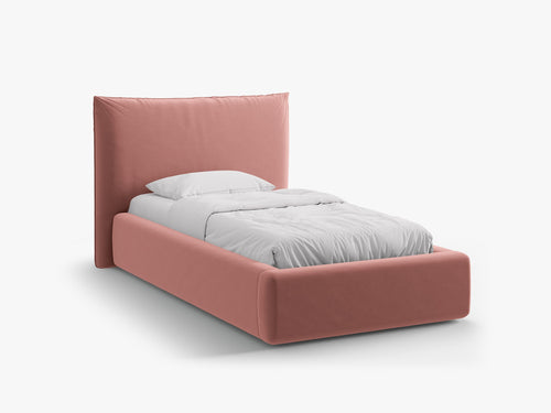 Single Upholstered Bed with Storage & Soft Headboard