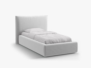 Single Upholstered Bed with Storage & Soft Headboard