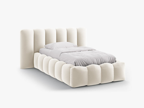 Single Upholstered Bed Frame with Storage & Modern Design