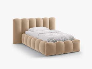 Single Upholstered Bed Frame with Storage & Modern Design