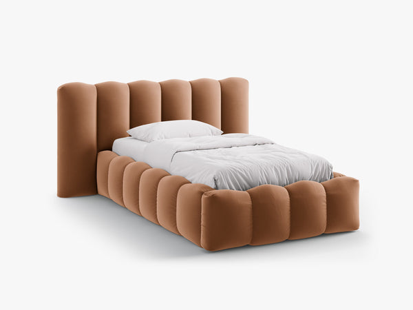 Single Upholstered Bed Frame with Storage & Modern Design
