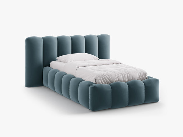 Single Upholstered Bed Frame with Storage & Modern Design