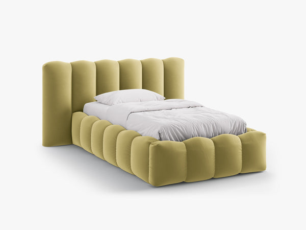 Single Upholstered Bed Frame with Storage & Modern Design