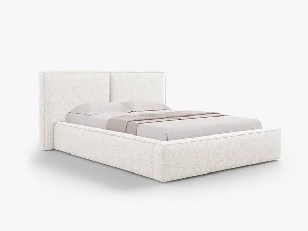 Upholstered Bed Frame with Storage & Soft Headboard