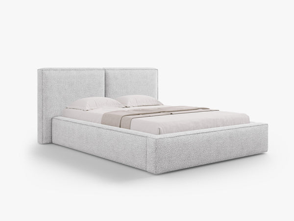 Upholstered Bed Frame with Storage & Soft Headboard