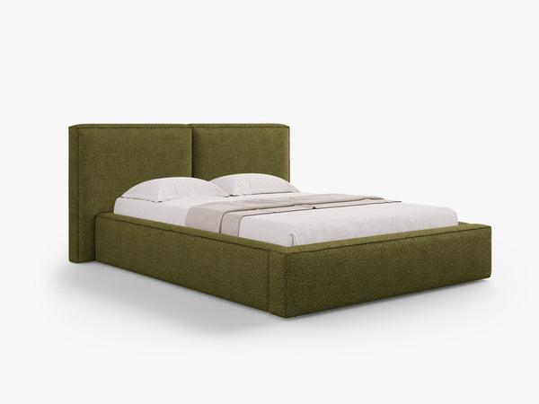 Upholstered Bed Frame with Storage & Soft Headboard