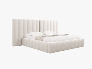 Upholstered Bed Frame with Storage & Tufted Headboard