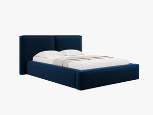 Upholstered Bed Frame with Storage & Soft Headboard