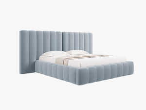 Upholstered Bed Frame with Storage & Tufted Headboard