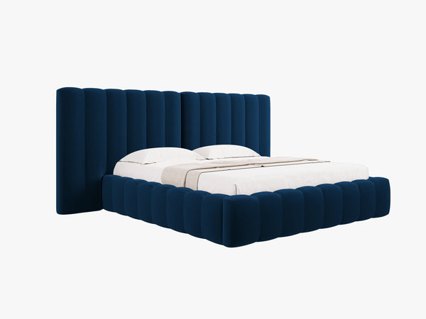 Upholstered Bed Frame with Storage & Tufted Headboard