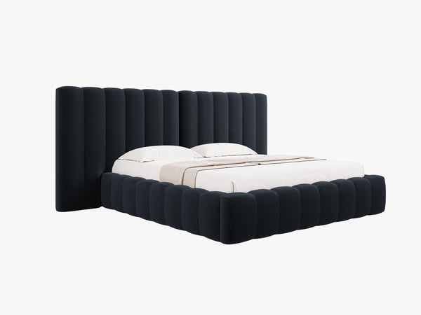 Upholstered Bed Frame with Storage & Tufted Headboard