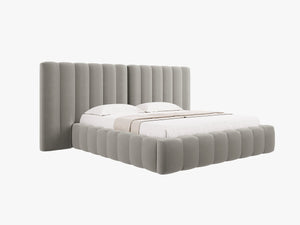 Upholstered Bed Frame with Storage & Tufted Headboard
