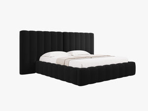 Upholstered Bed Frame with Storage & Tufted Headboard