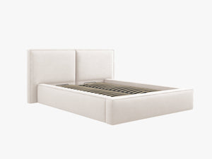 Upholstered Bed Frame with Storage & Soft Headboard