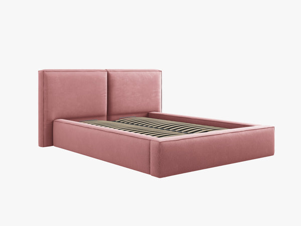 Upholstered Bed Frame with Storage & Soft Headboard