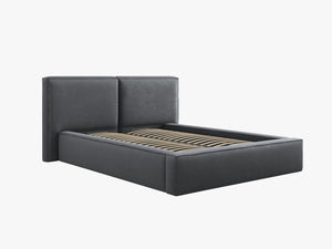 Upholstered Bed Frame with Storage & Soft Headboard