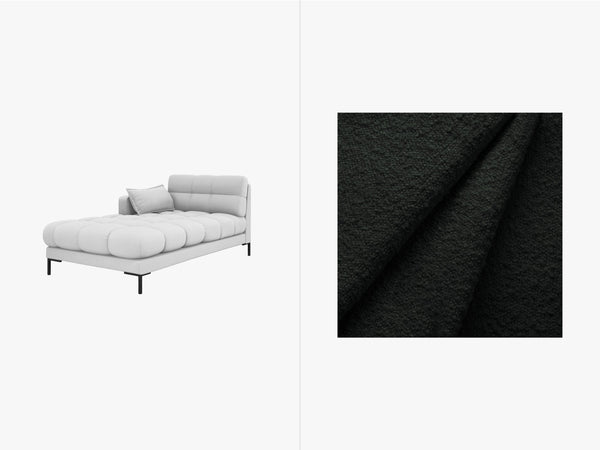 Modern Chaise Lounge – Quilted Bubble Design Recliner Sofa L185