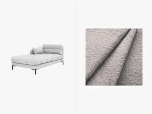 Modern Chaise Lounge – Quilted Bubble Design Recliner Sofa L185