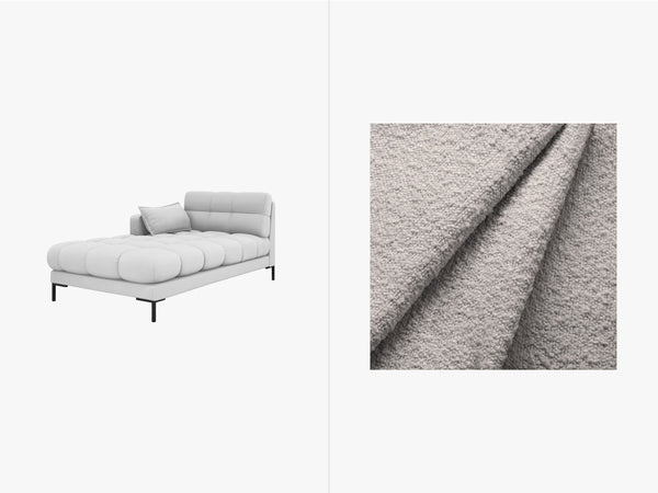 Modern Chaise Lounge – Quilted Bubble Design Recliner Sofa L185