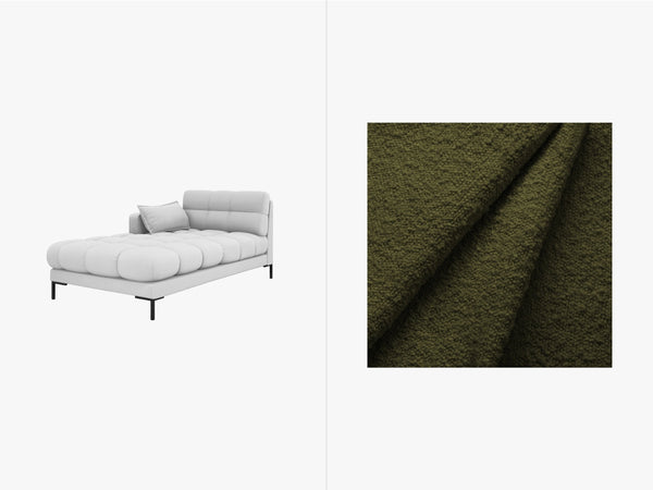 Modern Chaise Lounge – Quilted Bubble Design Recliner Sofa L185