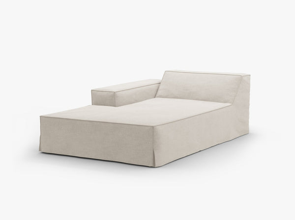 Modular Chaise Lounge Sofa – Upholstered End Section with Removable Cover W102