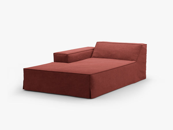 Modular Chaise Lounge Sofa – Upholstered End Section with Removable Cover W102