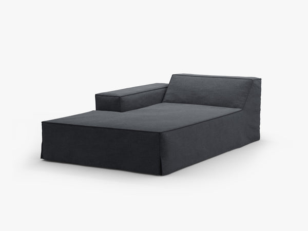 Modular Chaise Lounge Sofa – Upholstered End Section with Removable Cover W102