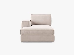 Modular Chaise Lounge Sofa – Upholstered L-Shaped End Section W103