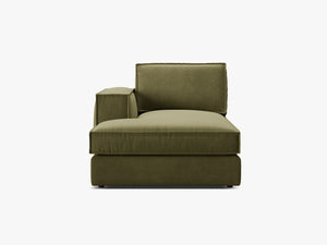 Modular Chaise Lounge Sofa – Upholstered L-Shaped End Section W103