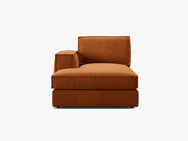 Modular Chaise Lounge Sofa – Upholstered L-Shaped End Section W103