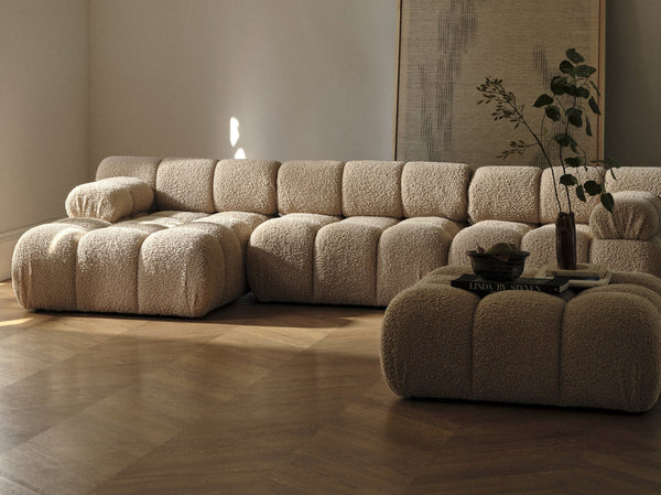Modular Chaise Lounge Sofa – Upholstered Corner Extension Seat W94