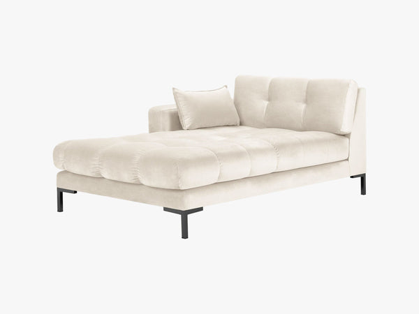 Modern Chaise Lounge – Quilted Bubble Design Recliner Sofa L185