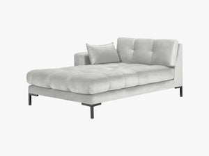Modern Chaise Lounge – Quilted Bubble Design Recliner Sofa L185
