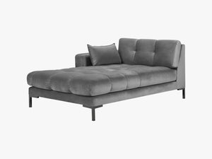 Modern Chaise Lounge – Quilted Bubble Design Recliner Sofa L185