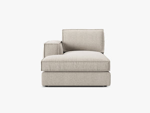 Modular Chaise Lounge Sofa – Upholstered L-Shaped End Section W103