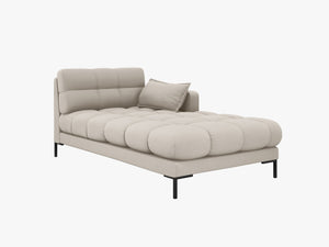 Modern Chaise Lounge – Quilted Bubble Design Recliner Sofa L185