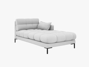 Modern Chaise Lounge – Quilted Bubble Design Recliner Sofa L185