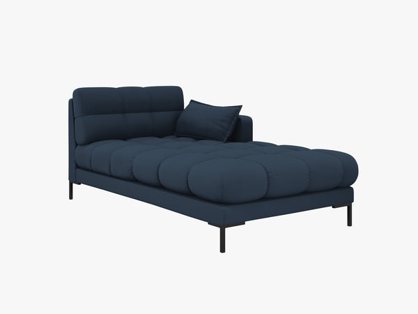 Modern Chaise Lounge – Quilted Bubble Design Recliner Sofa L185
