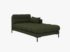 Modern Chaise Lounge – Quilted Bubble Design Recliner Sofa L185
