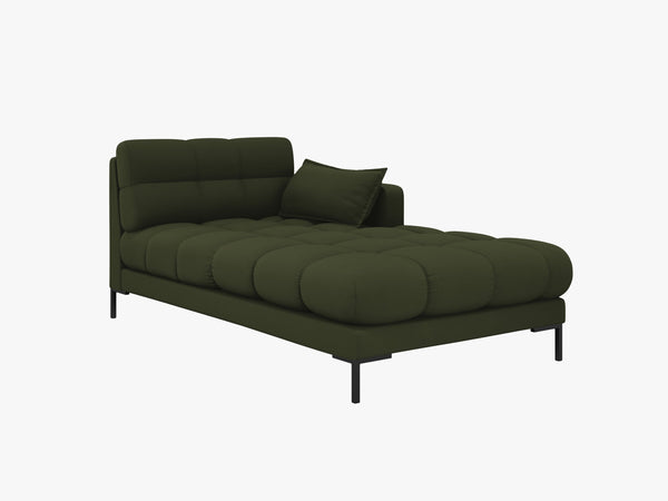 Modern Chaise Lounge – Quilted Bubble Design Recliner Sofa L185