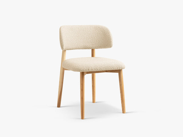 Modern Wooden Dining Chair – Upholstered Seat Space-Saving Chair