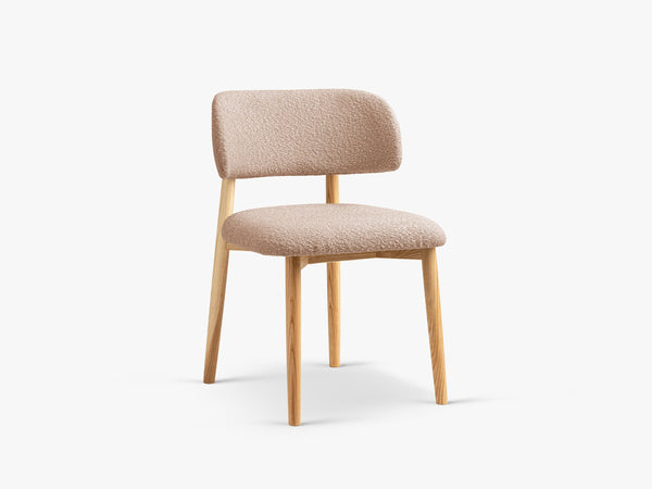 Modern Wooden Dining Chair – Upholstered Seat Space-Saving Chair