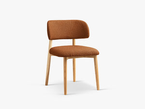 Modern Wooden Dining Chair – Upholstered Seat Space-Saving Chair