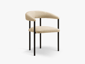 Modern Upholstered Dining Chair – Metal Frame Armchair