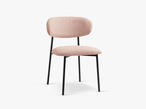 Modern Upholstered Dining Chair – Slim Metal Legs Space-Saving Chair
