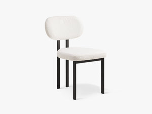 Modern Upholstered Dining Chair – Metal Frame Space-Saving Chair