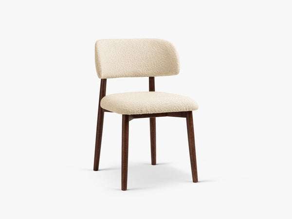 Modern Wooden Dining Chair – Upholstered Seat Space-Saving Chair