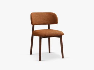 Modern Wooden Dining Chair – Upholstered Seat Space-Saving Chair