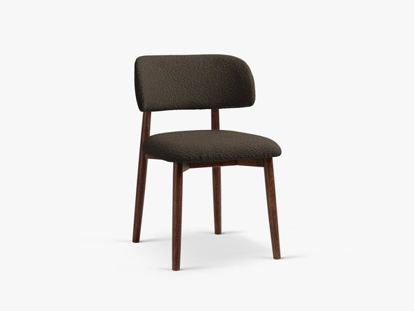 Modern Wooden Dining Chair – Upholstered Seat Space-Saving Chair