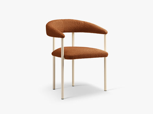 Modern Upholstered Dining Chair – Metal Frame Armchair